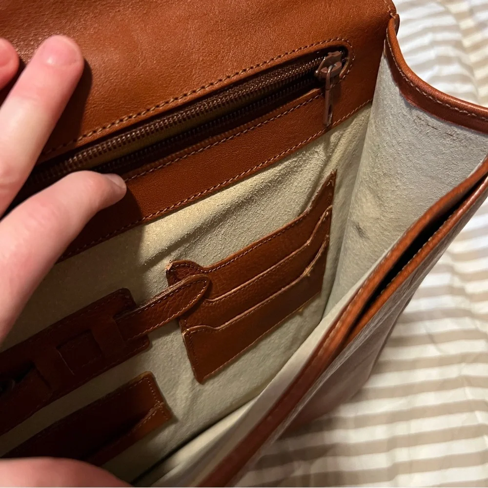 Vintage Bally Swiss Leather Attache Briefcase Brass Combo Lock